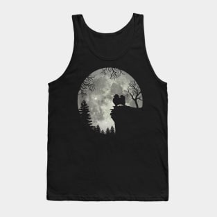 Pomeranian Dog And Moon Scary Halloween Tank Top